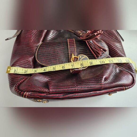 Dooney & Bourke Lizard Embossed Drawstring Shoulder Bag - Picture 12 of 15
